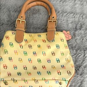 Dooney & Bourke Yellow Satchel - Triple Compartments